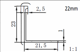 Polished Silver Techno Trim LA (2.5m)