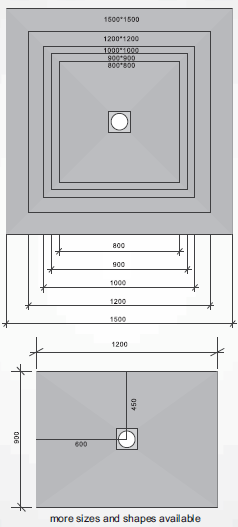 CASA Shower Bases (Center & Offset)