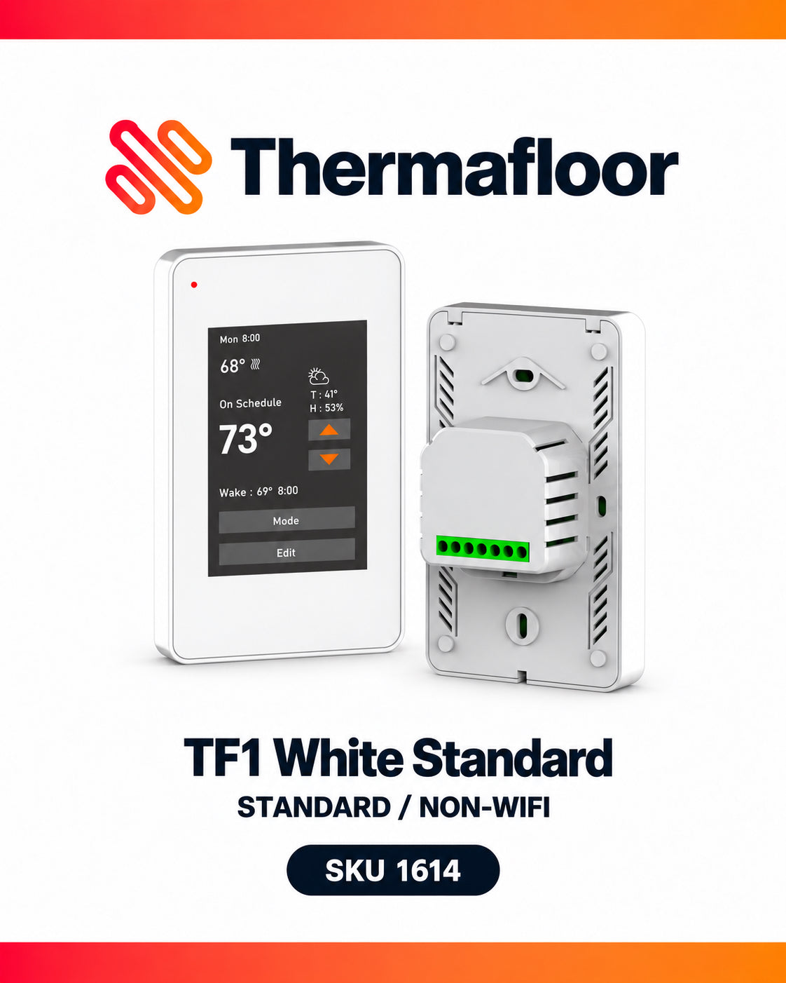TF1 Programmable Controller Radiant Floor Thermostat