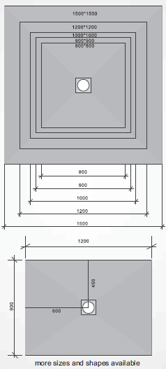 CASA Shower Bases (Center & Offset)