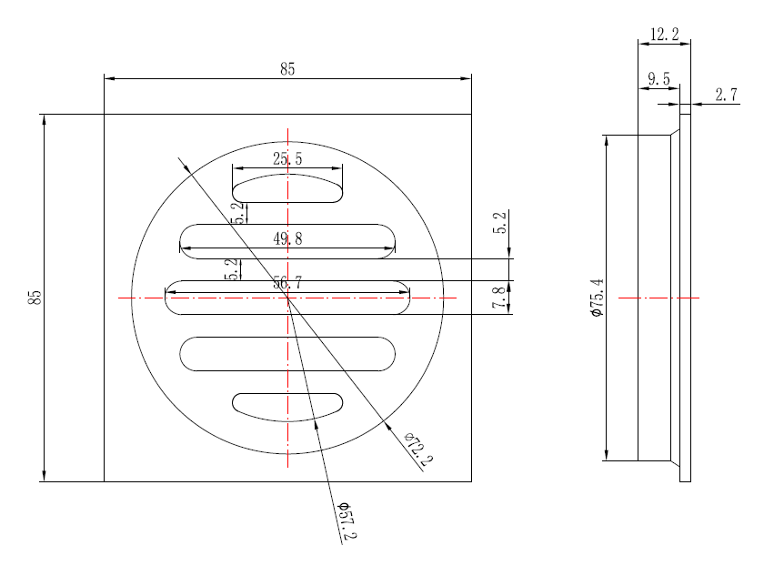 TECHNO Floor Wastes - Grate Style