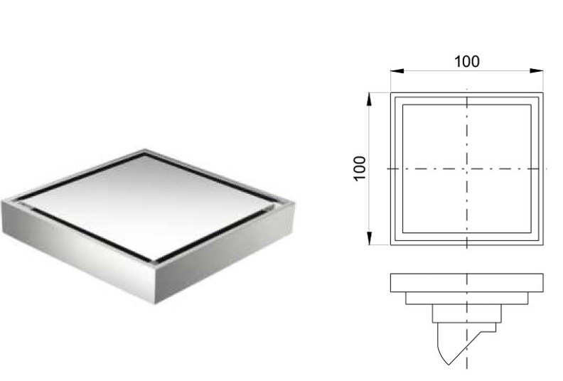 TECHNO 2-in-1 Drain " INVISITILE"