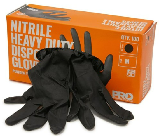 PRO NITRILE HD GLOVES  - Black 100pc